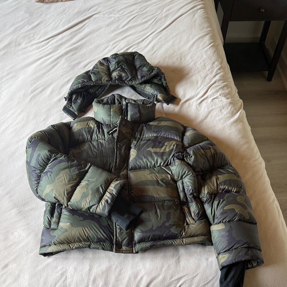 Aritzia Camouflage Puffer Jacket